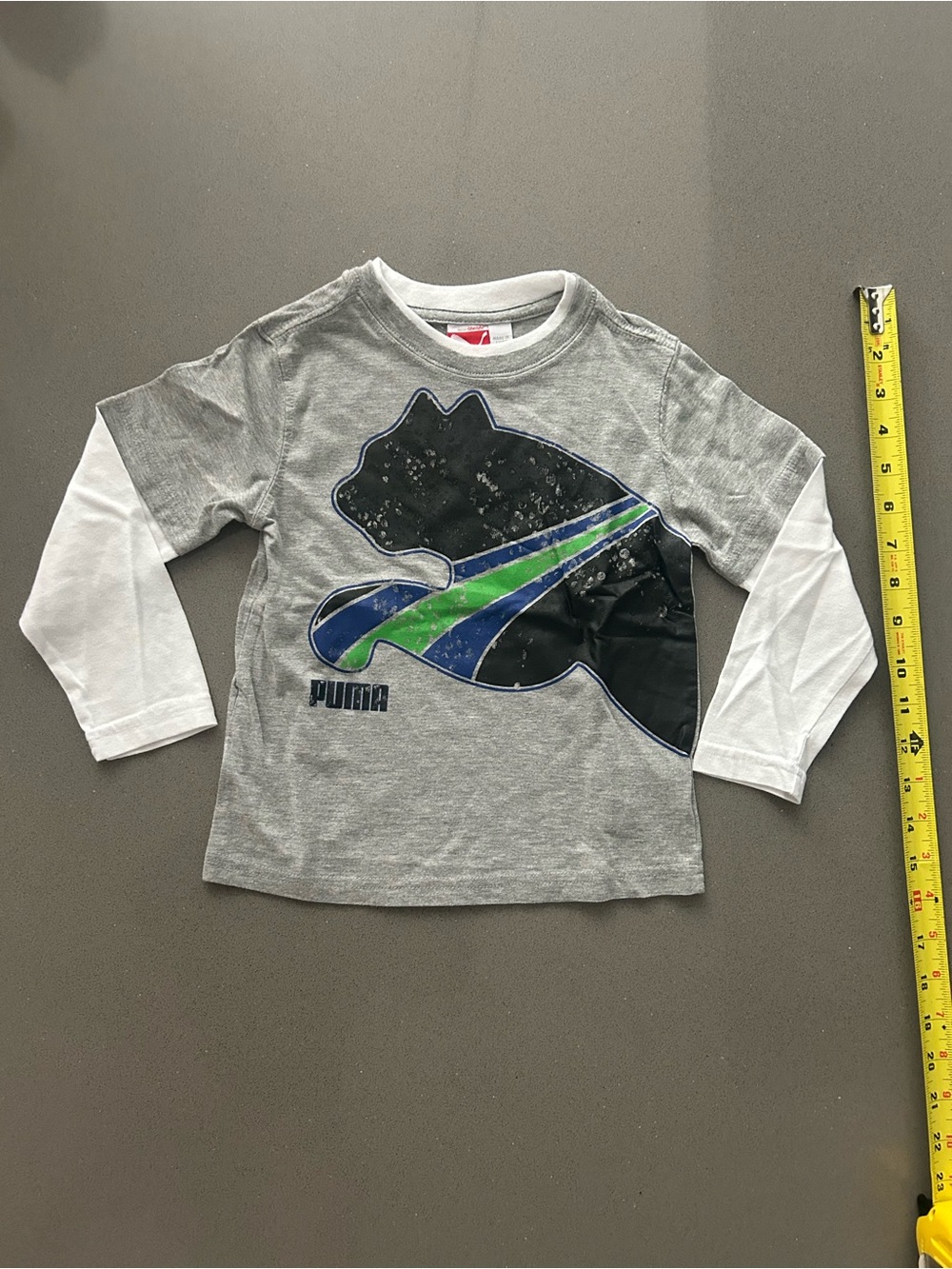 Puma Gray Long Sleeve T-Shirt size 3T…